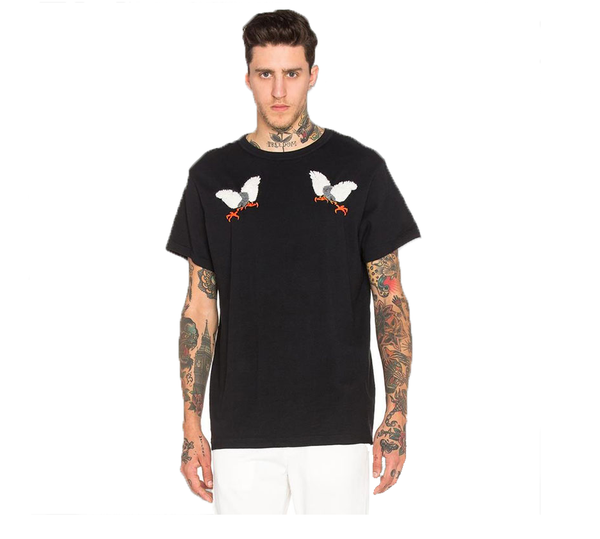 Tee Eagle Embroidery Stipe Pyrex Tee