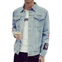 Casual Denim Patch Design Jacket - Boujton