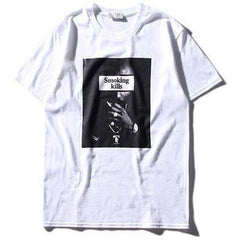 Printed Smoking Kills T-Shirt - Boujton