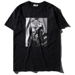 Printed Smoking Kills T-Shirt - Boujton