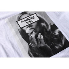 Printed Smoking Kills T-Shirt - Boujton