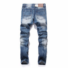 Denim Blue Ripped Jeans - Boujton